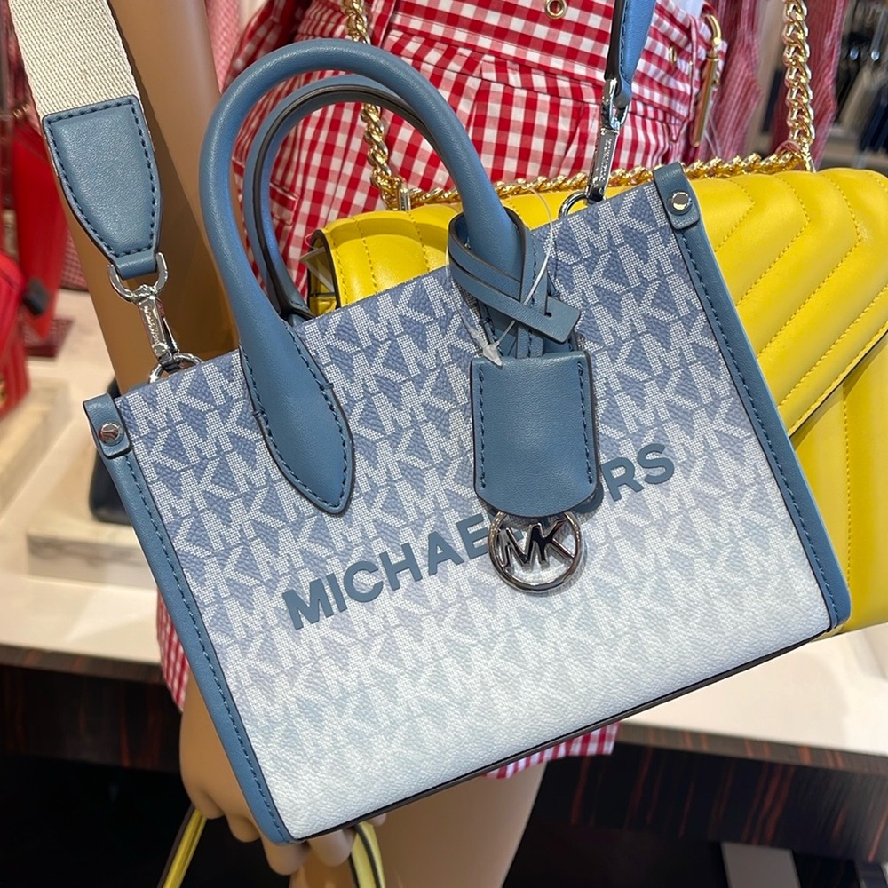 Michael Kors Mirella Extra-Small Ombré Logo Crossbody XBODY Shopper
Denim 
NWT - Picture 5 of 16